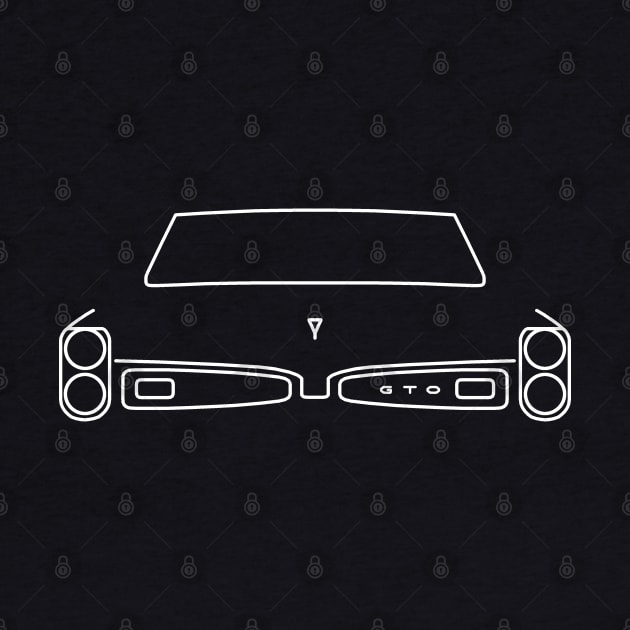 Pontiac GTO outline graphic (white) by soitwouldseem